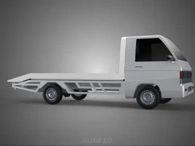 FLATBED TOW TRUCK TOWING TOWTRUCK PICK UP L300 RECOVERY VEHICLE 3D model