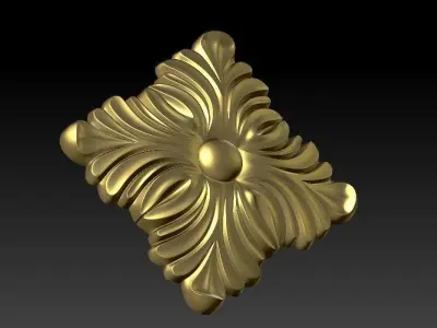 pattern CNC gold-plated sculpted wooden frame pattern 3D model 3D model