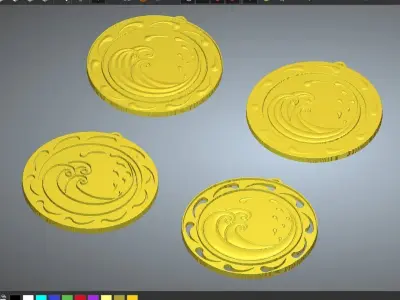 WAVY PENDANT Free 3D print model