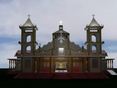  church of  St Michael Low-poly 3D model