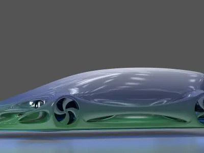 Futuristic Car HD 09 3D model
