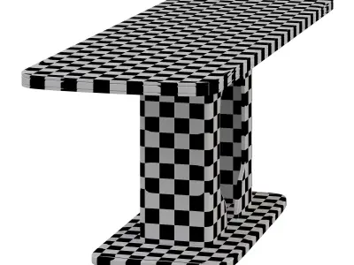 Botega Gold Table By Elve Luxury 3D model