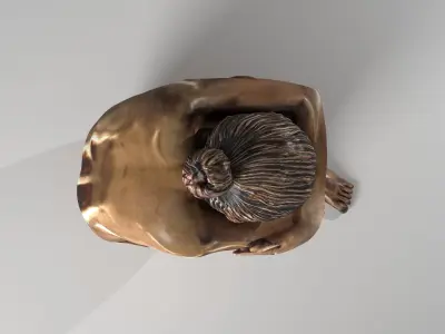 Arpdale Peace Cold Cast Female Figurine Low-poly 3D model