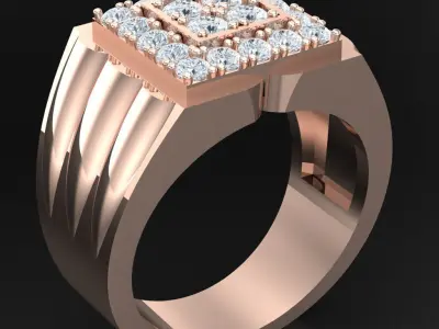 Luxury Men Rings Designs 4MR091 3D print model