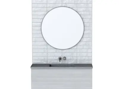 Furniture set for bathroom B1  3D model
