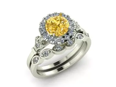 Two Part Engagement Ring 267 3D print model