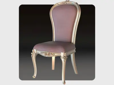 Carved chair for cnc 13 3D model