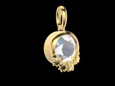 Stars Diamond Pendant 3D print model