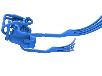 Turbo Engine V8 from Nux car Scale 1 to 25 3D print model