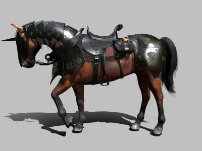 War Horse Low-poly 3D model purchase