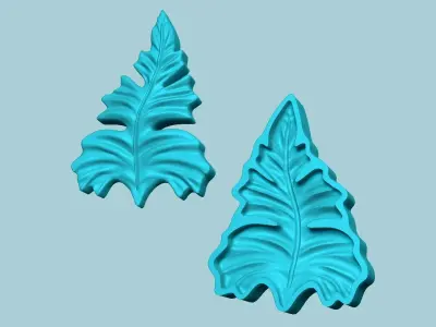 Fern Leaf Mould 08 - Artificial EVA Molding 3D print model