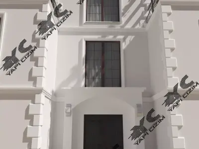 Exterior Realistic Render modern house 3D model