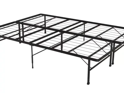 King Metal Platform Bed Frame 3D model