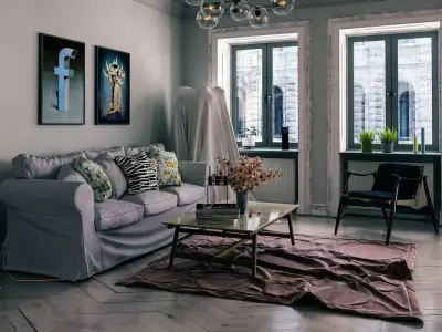 SteamPunk Lamp Low-poly 3D model