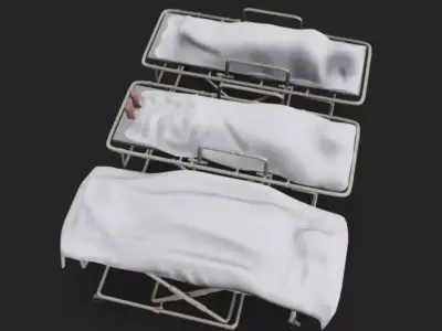 Morgue Assets Low-poly 3D model