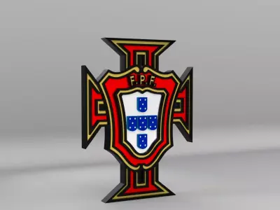 Portugal National Soccer Team Logo 3D model