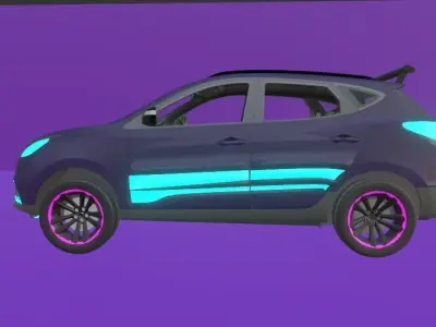 The machine of the future Low-poly 3D model