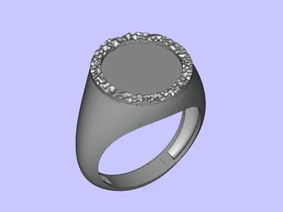 Ring suitable for laser engraving 3D print model