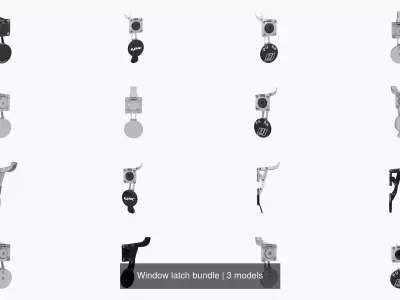 Window latch bundle 3D Model Pack