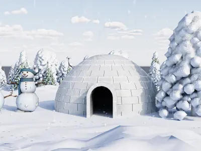 Christmas  3D Pack Low-poly 3D model