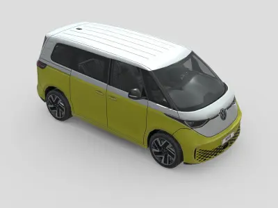 Volkswagen ID Buzz 2023 Low-poly 3D model