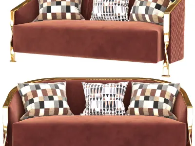 Luxury sofa 3d model Low-poly 3D model