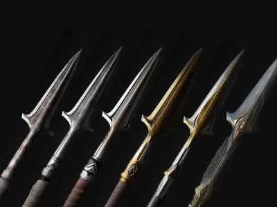 Broken Spear of Leonidas All level 1-6 included all model 3D Model Collection