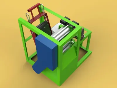 PEELER MACHINE COCONUT TOOL CONVEYOR CUTTING SHELLER SKIN FRUIT 3D model