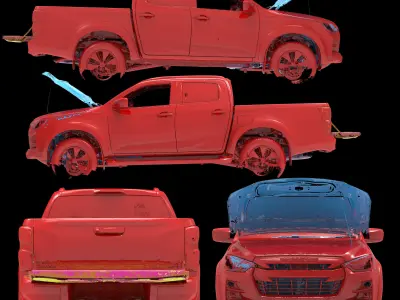 Isuzu D-Max DC Asia 2020 Series Native multiple 3D Scan 3D model