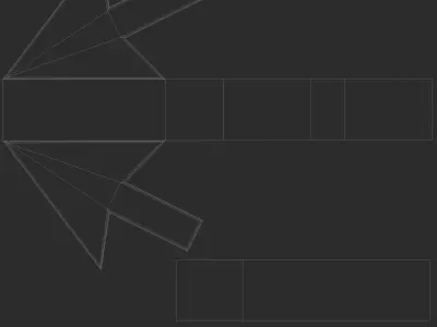 Cursor arrow Low-poly 3D model