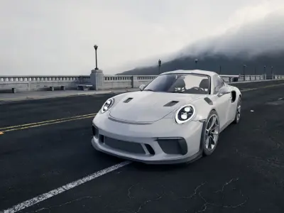 Porsche GT3 RS Low-poly 3D model