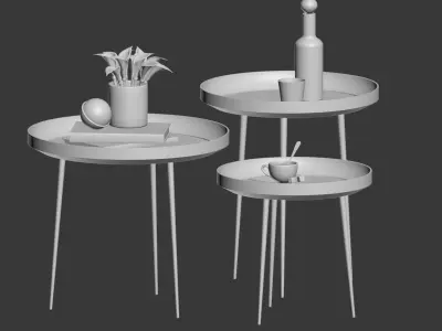 Bowl Coffee Tables Mater Design 3D model