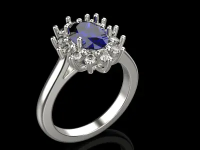 Engagement ring model 477 3D print model