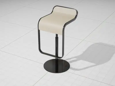 LEM Piston Bar Stool UE4 Low-poly 3D model