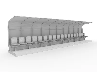 Soccer Bench 12 3D model
