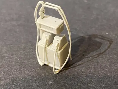 GARAGE FUEL PUMP 4MM SCALE OO HO GAUGE MODEL RAILWAY 3D print model