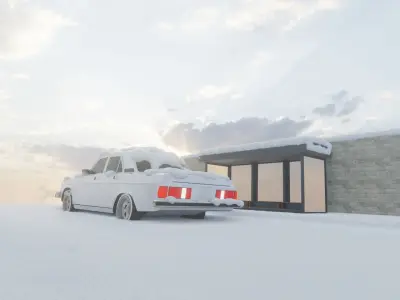 gaz 3102 volga low poly Low-poly 3D model