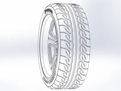 Custom wheels Am Racing VF557 Sugar Bump 18inch for scale model 3D print model