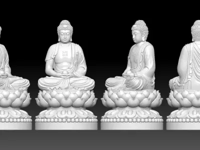 Amitabha Buddha  3D print model