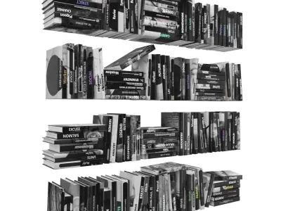 Books 150 pieces 3-3-1 Low-poly 3D model