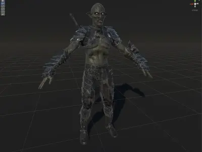 SkinnyOrc2 Low-poly 3D model