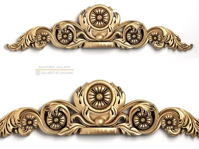 Carved decor 5 3D model