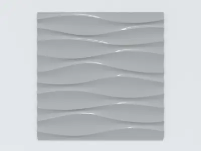 Decorative seamless Wall Panel Waves 3D print model