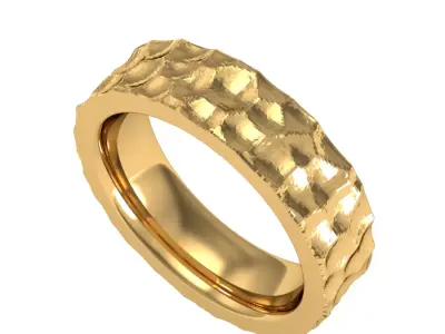 hammer ring band flat 3D print model