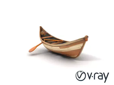 Weathered Rowboat Historical Storytelling model pack Low-poly 3D model