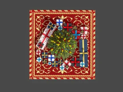 Christmas Tree Gifts Low-poly 3D model