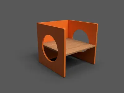 Chable Chair Low-poly 3D model