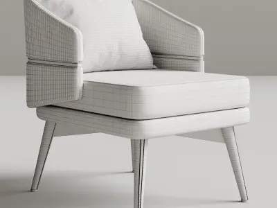 Chairsio Luxury Armchair beige 3D model