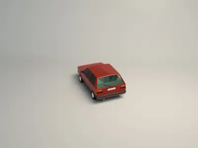 Low Poly City Car 03 Low-poly 3D model