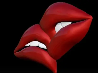 LIPS KISSING 3D PRINT MODEL 3D print model